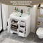 Base de meuble-lavabo simple 30 po Mid-Century moderne, sans comptoir d'évier-122876564-122876565