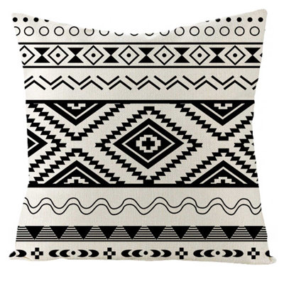 Housse de coussin décorative en lin et coussins décoratifs