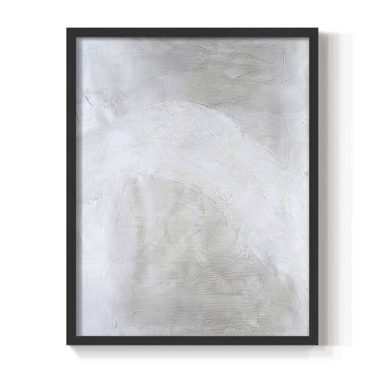 Impression encadrée Snowdrift III - bois massif, Noir, noir, noir, noir, H 21 po x l 17 po