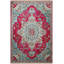 Tapis décoratif lavable à motif turquoise traditionnel-782516983