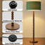 Lampe sur pied 61 po en bois perlé rétro avec abat-jour en lin surdimensionné, lampe sur pied au fini noyer pour salon, chambre à coucher, coin lecture et bureau, homologuée UL, compatible avec les ampoules E26-1679416767