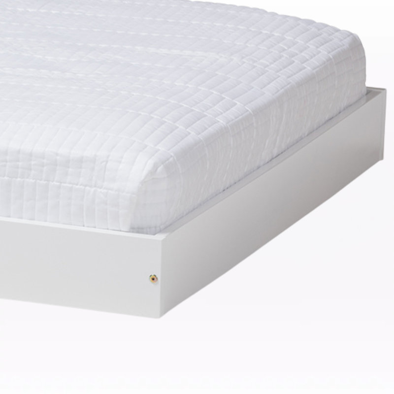 Lit plateforme gigogne simple Ireland, H 5 po x l 40 po x L 74 po, Blanc