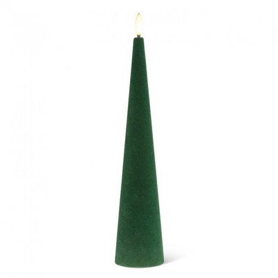 Large Velvet Cone Led Candle