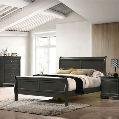 Merito Queen Solid Wood Sleigh Bed -  Darby Home Co, 5428FAD1DA7E4C10B31E22505ECA64DE