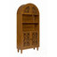 Armoire arquée en bois sculpté avec tablette ouverte