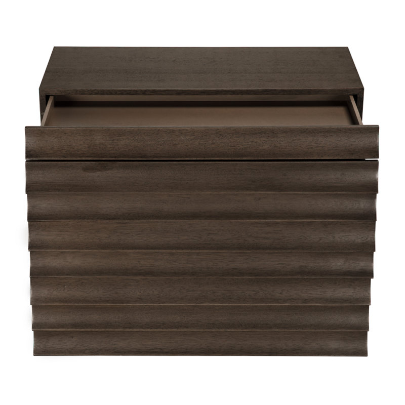 Frederico 40'' W Solid Wood Console Table, Greige Walnut