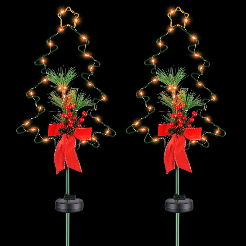 2 lumières solaires de sentier et de sentier