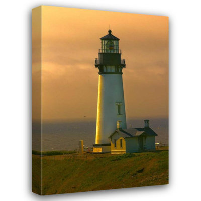 «Longshore Tides Johnson», art sur toile de la galerie George, titre: Phare de Yaquina Head