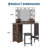 Corner Vanity Desk with LED Lighted Mirror Charging Station and Storage Cabinet with Stool for Bedroom-860615962