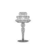 Novecento Table Lamp White Striped Glossy Chrome E12 Ul