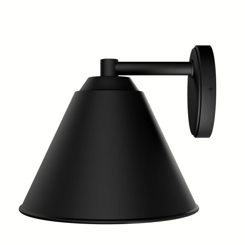 Hunter Aeronaut Rustic Modern Metal Cone Outdoor Small Wall Light