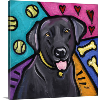Diethild Labrador Retriever Pop Art by Eric Waugh - Wrapped Canvas Graphic Art