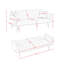 Canapé-lit moderne convertible pliable de 72 pouces avec un design capitonné pour un confort peu encombrant et un style rétro-1230724915