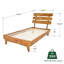 Lit plateforme en bois massif avec tête de lit ajustable Caden, style Mid-Century moderne-1991240160-1991240173