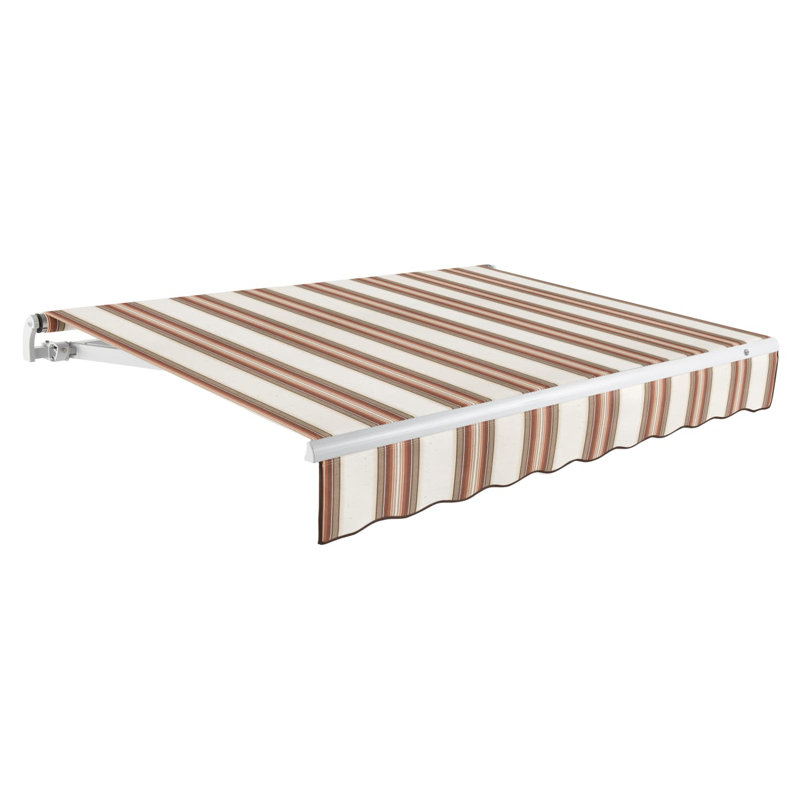 Auvent rétractable Awntech Maui, l 20 pi x P 10 pi, Manuelle, Brun, brun clair, terre cuite multicolore