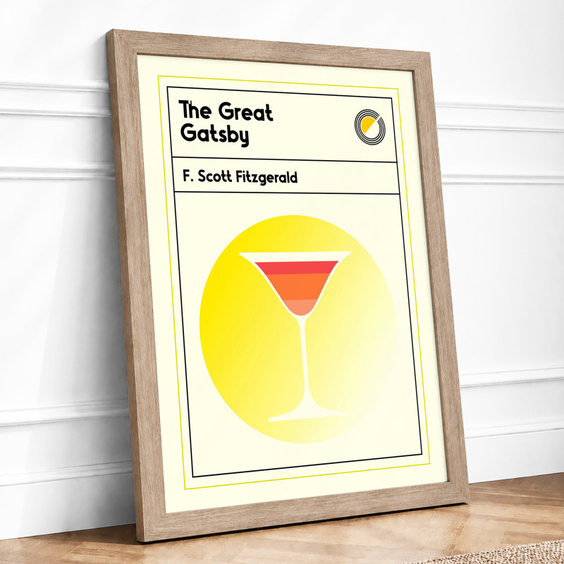 Gatsby's Cocktail Art Deco - Print, A2 - 59.4 x 42.0 cm, Oak