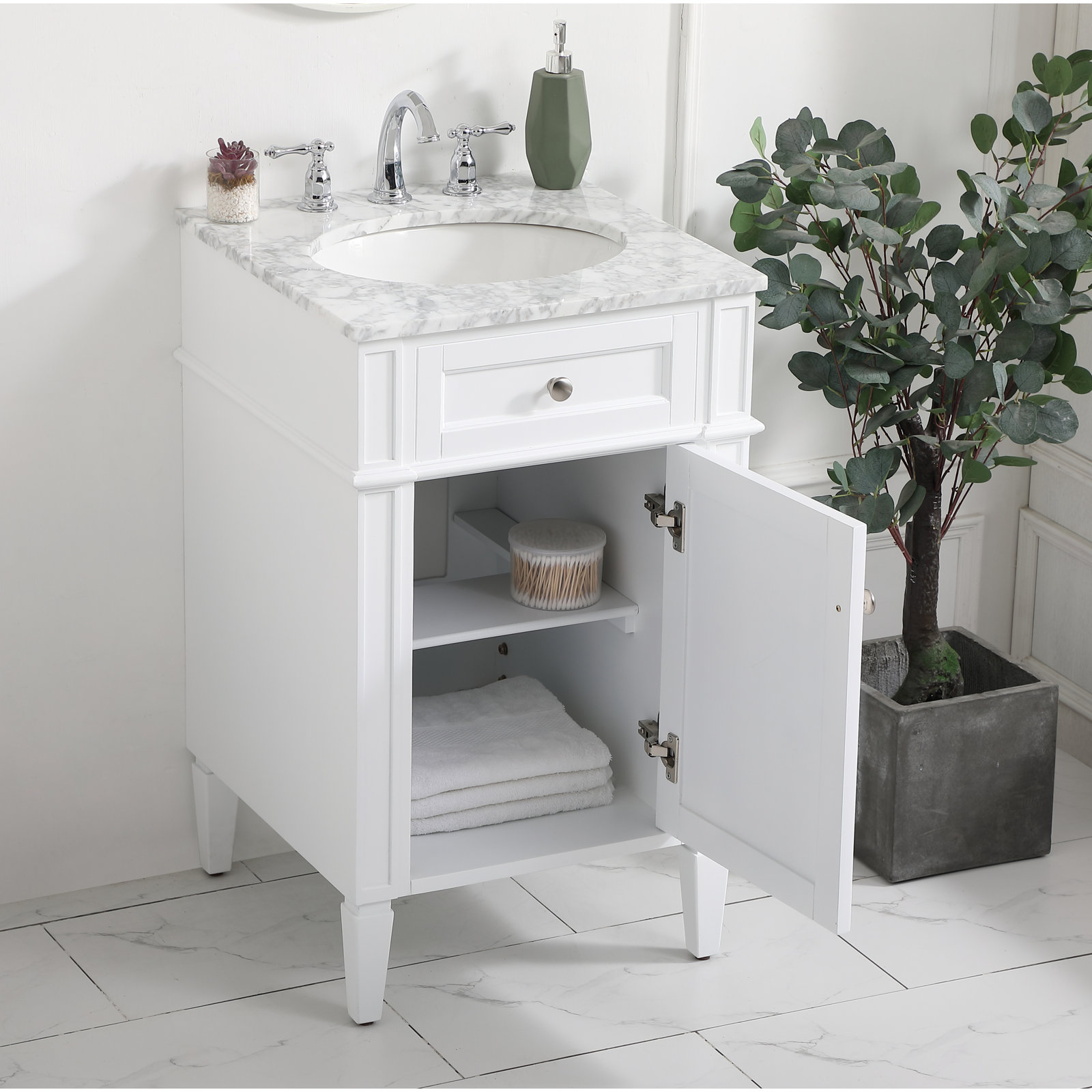 Rivers 21'' Single Bathroom Vanity, White