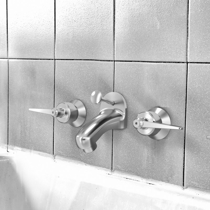 Robinet de salle de bain à fixation murale arrière inclinable