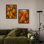 «Vibrant Autumn Forest», ensemble d'art mural encadré de 2 - impressions colorées de paysage d'automne coloré pour un décor saisonnier douillet