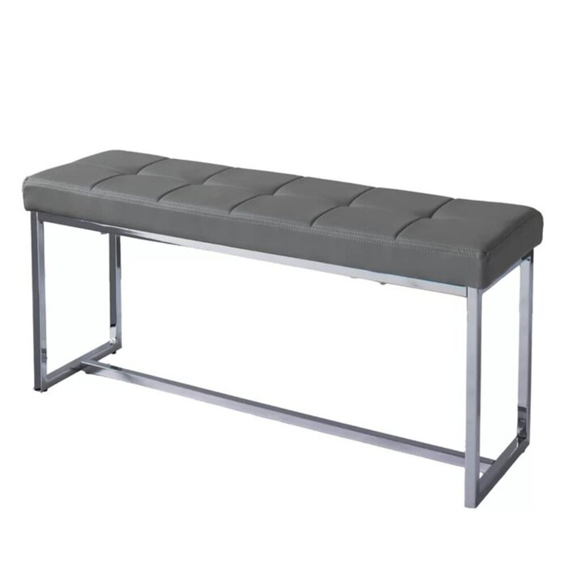 Banc en similicuir Bridgewater, Gris