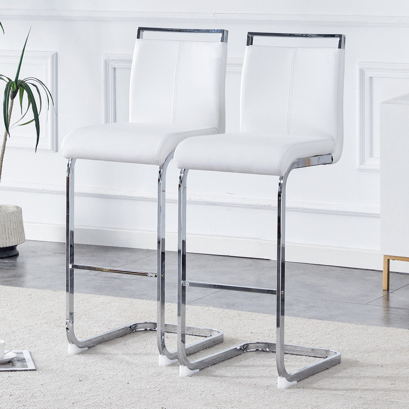 30''Counter Stool (Set of 2), White