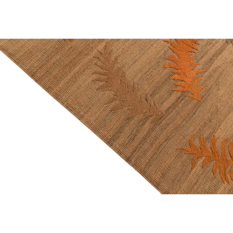 10 Ft Square Parrett Brown Rug