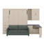 Lit escamotable avec rangement hydraulique, canapé, tablettes et tiroirs Murphy-643114497