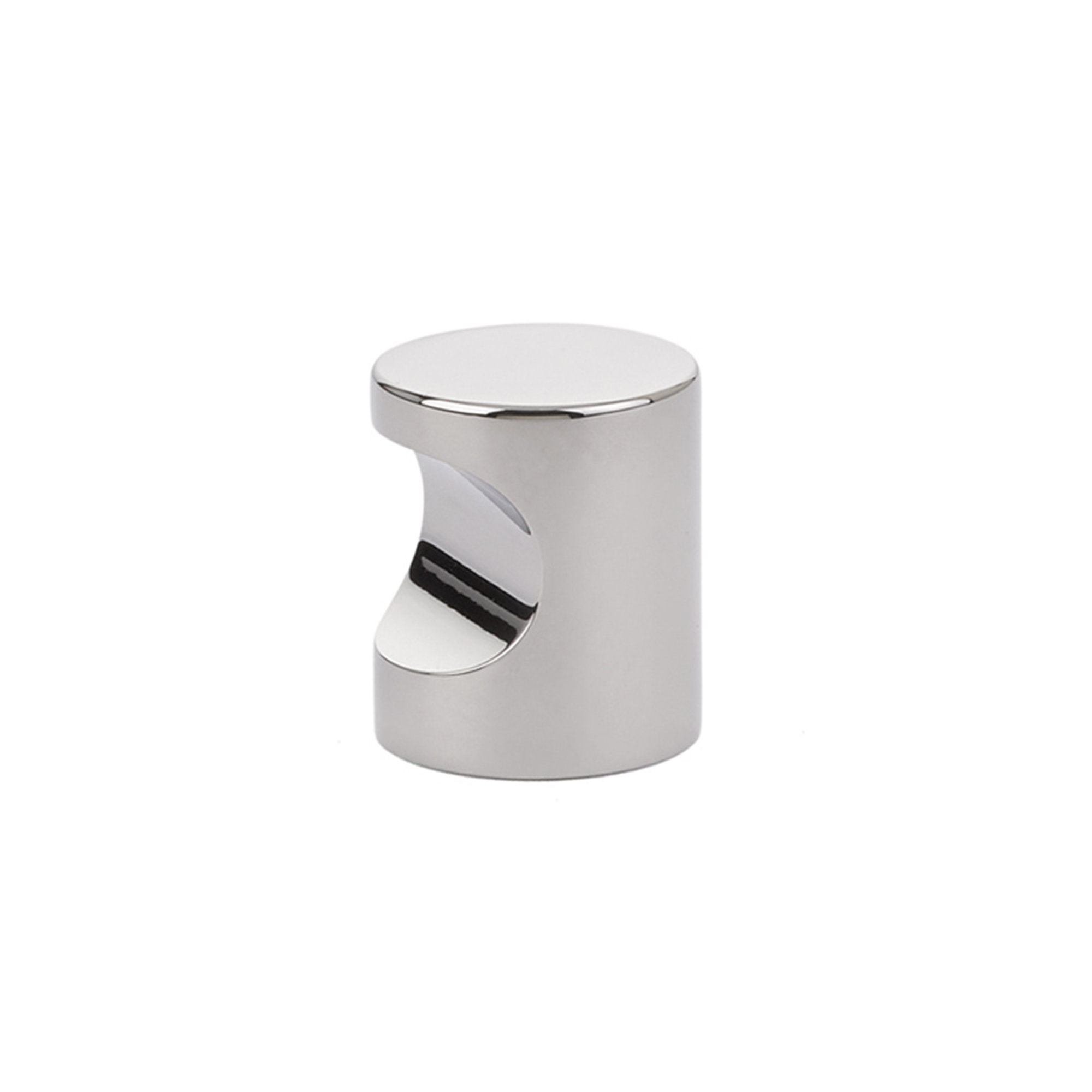Cylindrical Knob Knob, 0.88", Polished Nickel