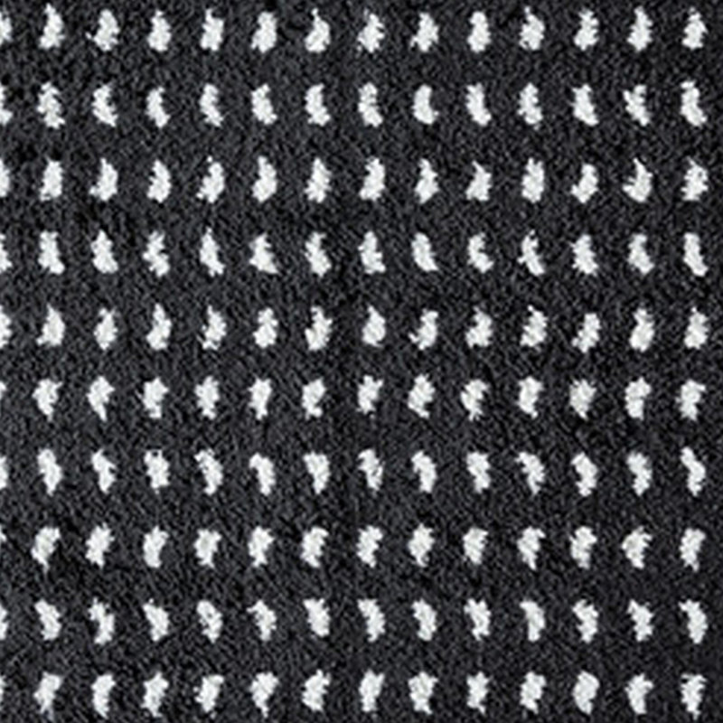 Tapis noir / blanc touffeté à la machine Haiden, Rectangle 5 pi x 7 pi
