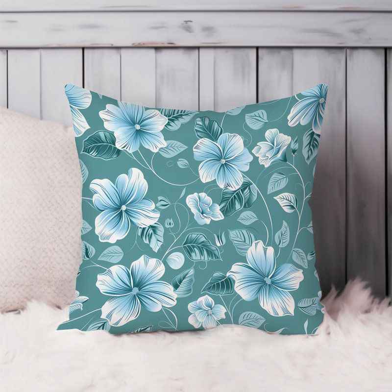 Floral Aquamarine Flowers I Modern
