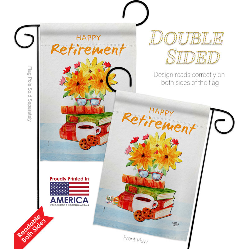 Ensemble de drapeaux en polyester 19 x 13 po Retirement Activites