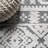 Woen High-Low Pile Mediterranean Tile White/Black Indoor/Outdoor Rug-87633315
