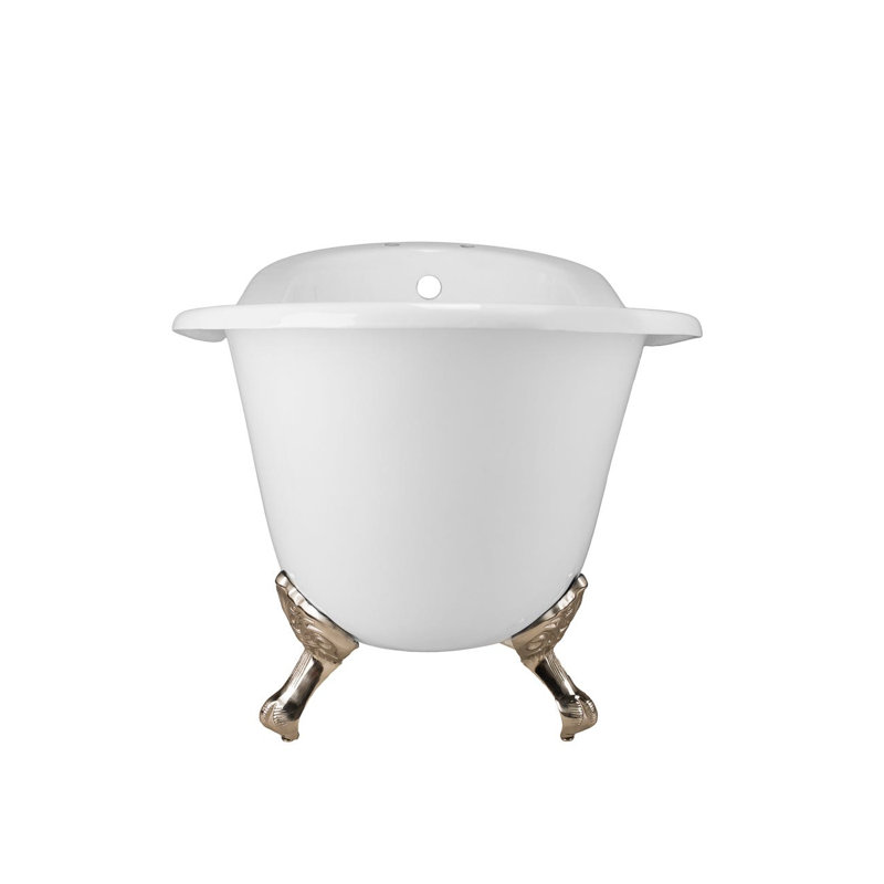x Freestanding Bathtub, Brushed Nickel, Brushed Nickel