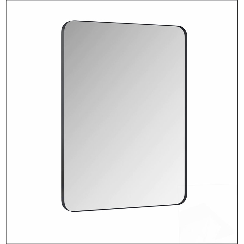 Miroir mural mural noir, design moderne avec galvanoplastie avancée pour une utilisation à l'épreuve de la poussière et de l'humidité