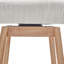 Ensemble de 2 tabourets de comptoir pivotants de 33,25 po, avec tabourets de bar rembourrés à hauteur de comptoir avec structure en bois d'hévéa massif, dossier, repose-pieds, tabourets de bar sans accoudoir pour bar personnel, comptoir de cuisine, naturel et beige