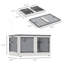 3 bacs de rangement empilables avec couvercles, roulettes, pliables, 18 gal, blanc
