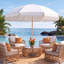 Parasol de plage d'extérieur 8 pi avec base Wykisha-131077486