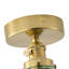 Plafonnier encastré 1 lumière E26, laiton poli et verre vert, luminaire en métal à intensité variable, homologué ETL