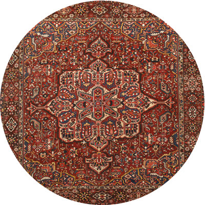 Tapis oriental multicolore tissé à la machine Oriental