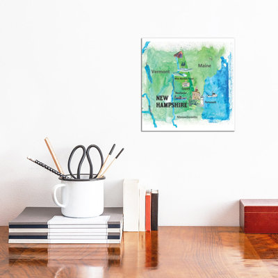 Affiche de voyage «The USA, New Hampshire State» par Markus et Martina Bleichner - peinture sur toile tendue