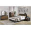 Commode 6 tiroirs noyer et noir