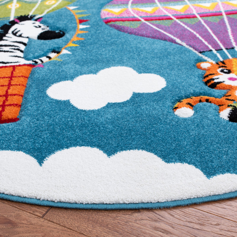 Tapis bleu / vert Bainbridge, Rond 3 pi