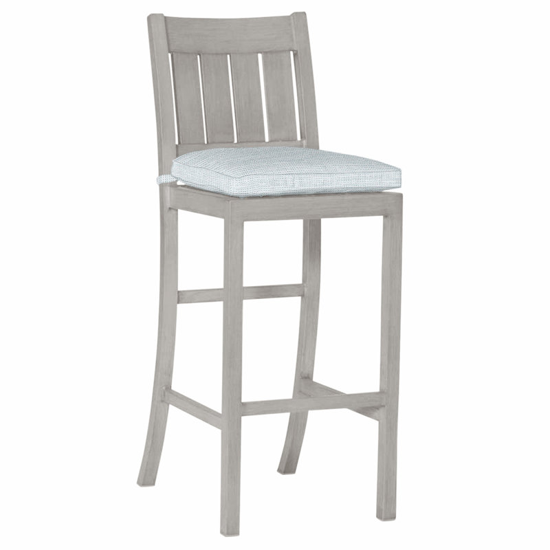 Tabouret de bar Club Wrought, Pas de soudure, Ciel de papier, Huître