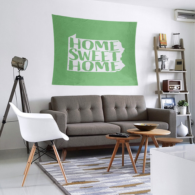 Tapisserie Home Sweet Pennsylvania, H 27,5 po x l 37,5 po, Vert