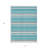 3' X 5' Teal Blue Gray And Ivory Striped Washable Indoor Outdoor Area Rug
