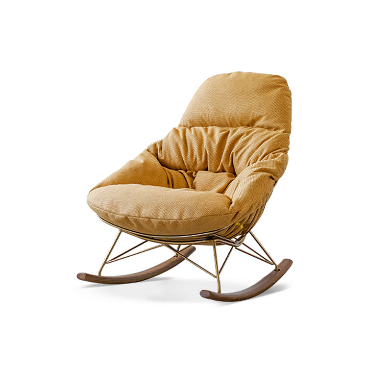 Chaise berçante élégante et pratique, Jaune