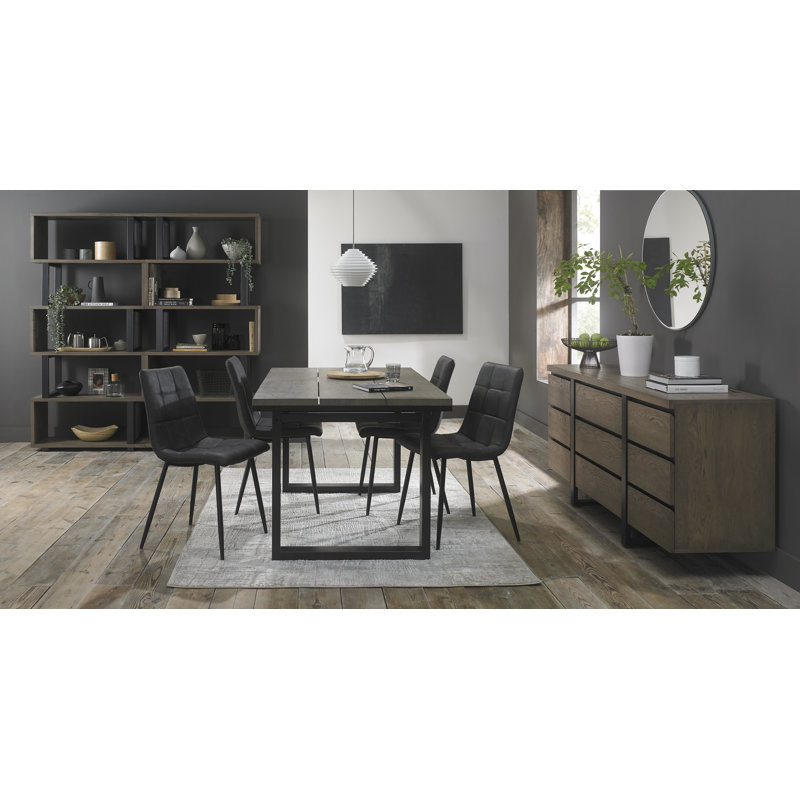 Padstow 4 - Person Extendable Dining Set, Dark Grey