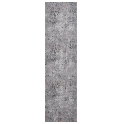 MARFI Collection 2X8 Grey / Multi / Abstract Runner Rug