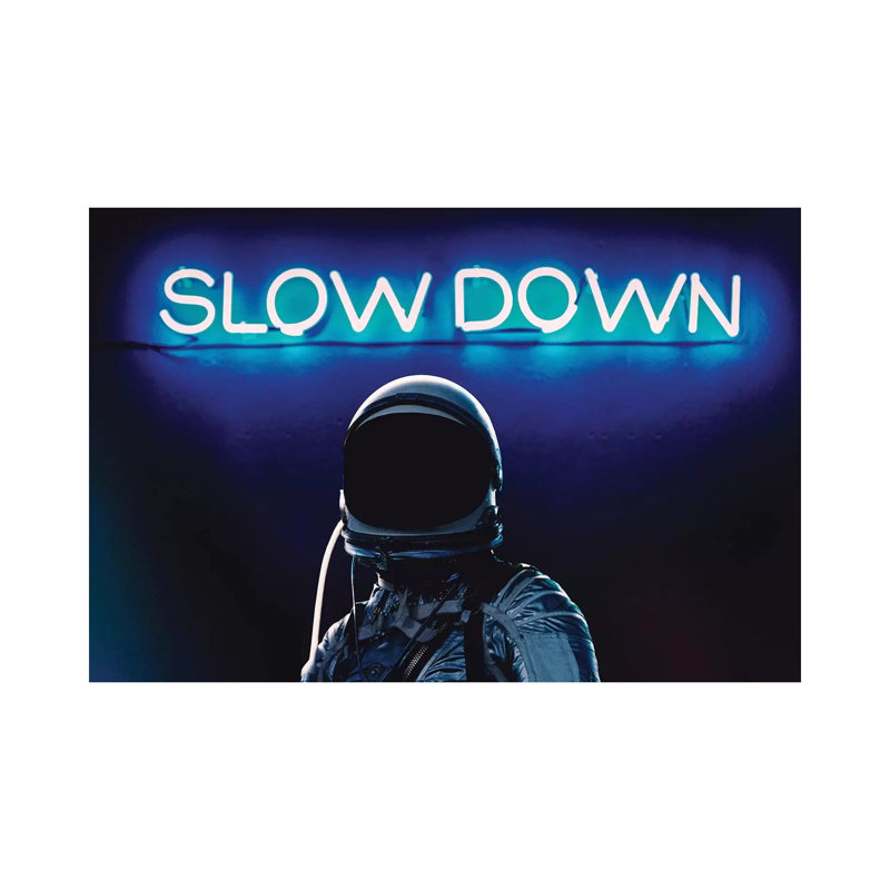 Slown Down by Seamless - Print on Canvas, 20.32 cm H x 30.48 cm W, Wrapped Canvas