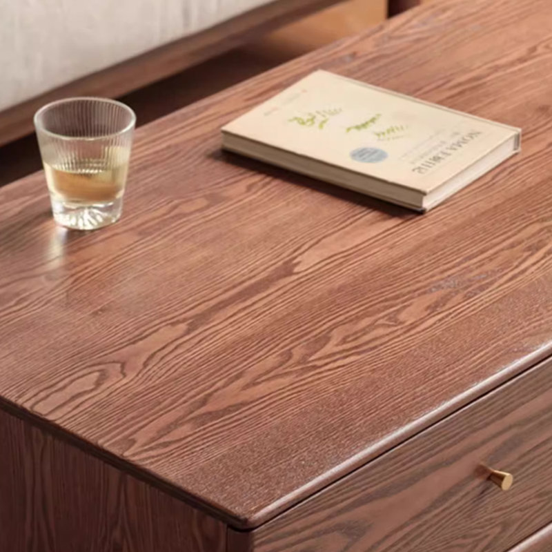Table basse en bois massif rétro au design simple, H 16,53 po x L 39,37 po x l 22,04 po